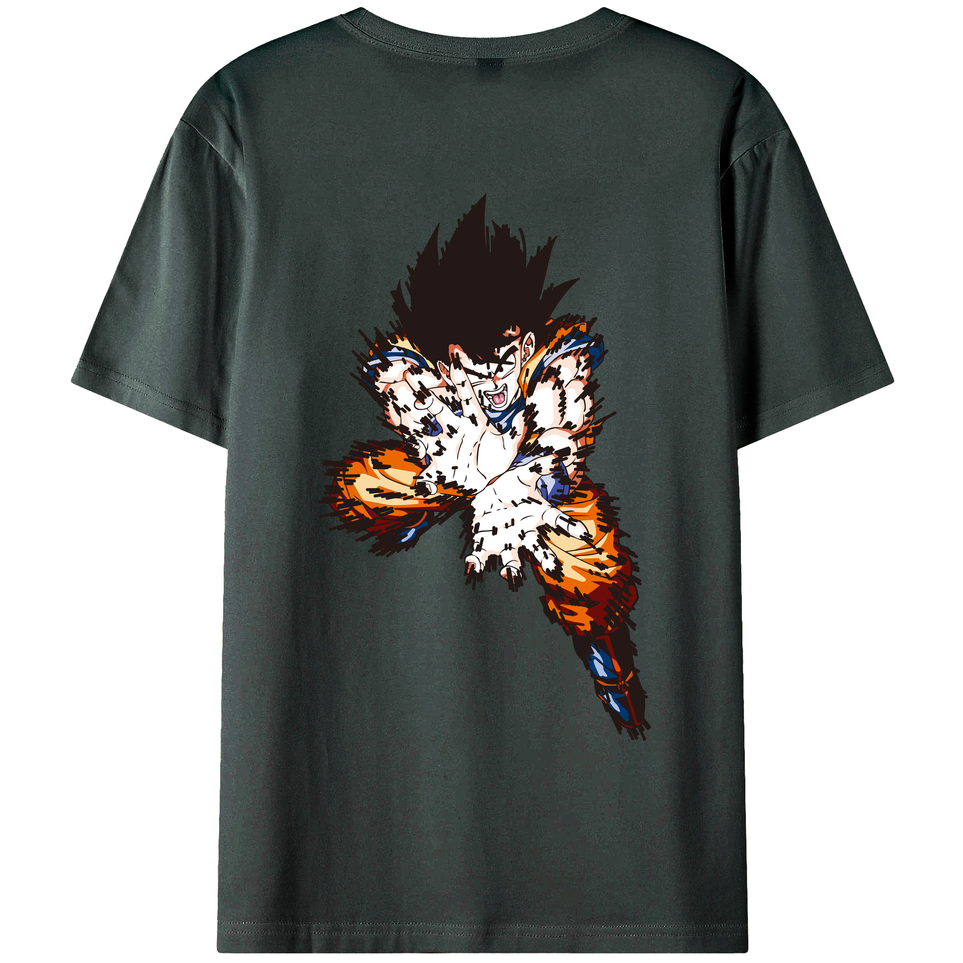 （画像用） ドラゴンボール 孫悟空（そん ごくう）Son Goku カカロット DRAGON BALL Kakarotto 綿100％ メンズ半袖Tシャツ（バックプリント） 通気性